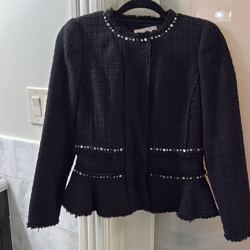 Rebecca Taylor Black Textured Blazer size 6